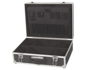 GEREEDSCHAPSKOFFER MET ALUMINIUM FRAME - 455 x 330 x 152 mm - ZWART