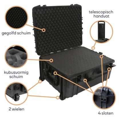 Perel Waterdichte Trolley Koffer 60,4 × 47,3 × 28,3 cm - Afbeelding 6